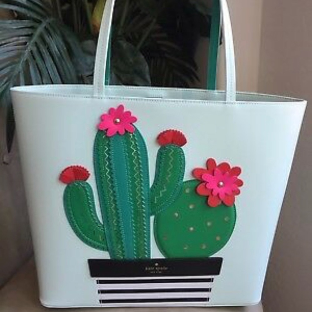 Authentic Kate Spade leather L.Edition Cactus large tote